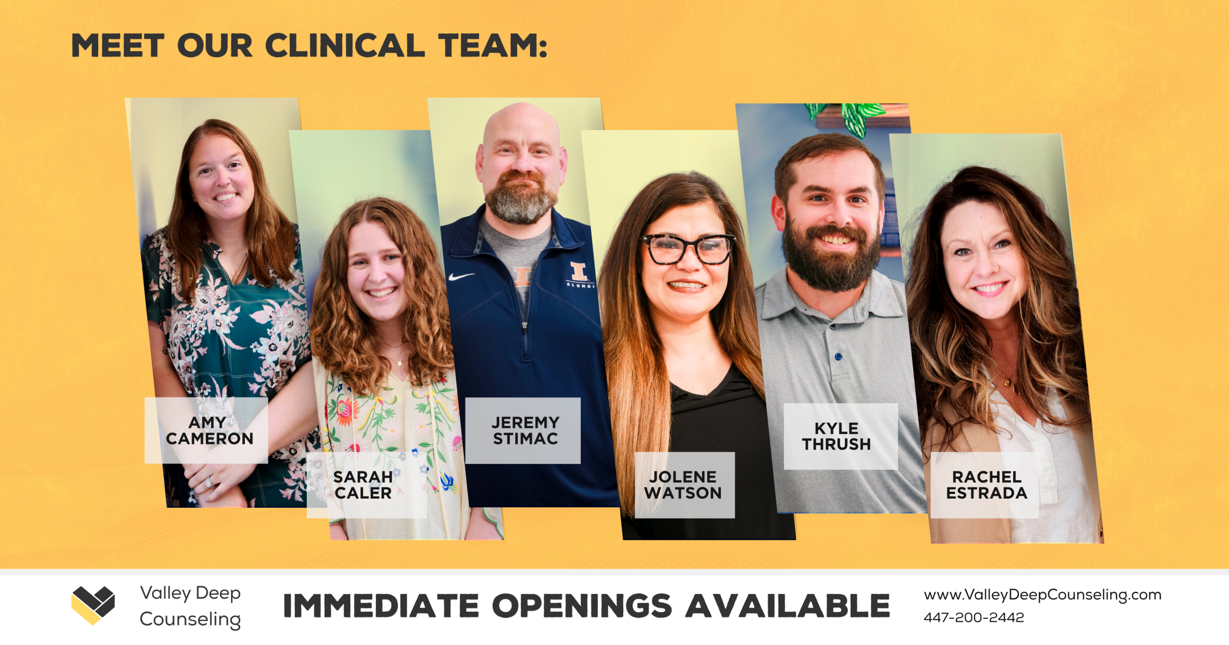 Valley Deep Counseling Clinical Staff from Danville, IL office